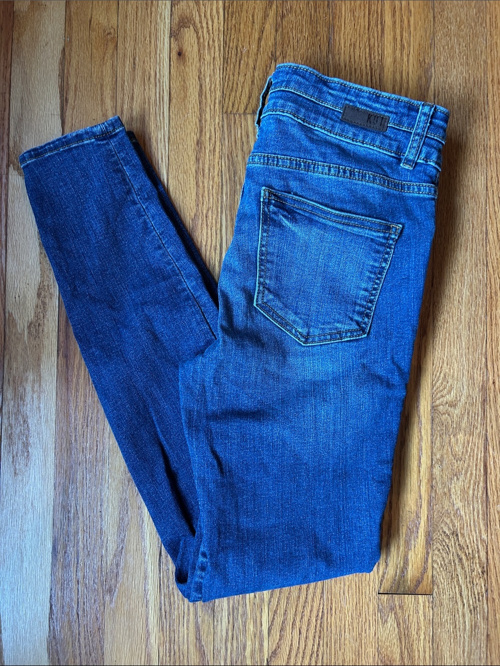 Kut from the Kloth Deep Blue High Rise Toothpick Skinny Jeans